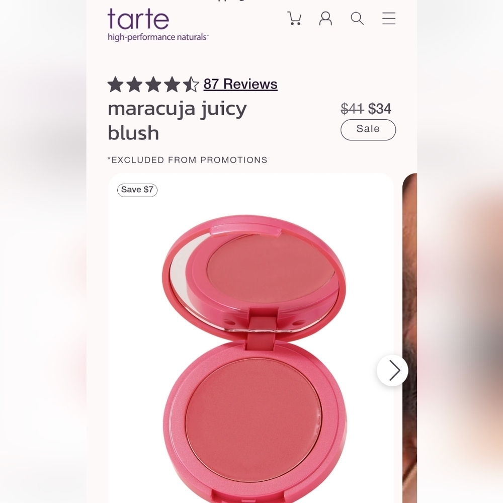 Tarte Maracuja Juicy Blush  Orchid NIB 3.5 g full Size